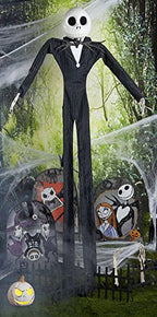USA Jack Skellington Hanging Prop Halloween Decoration - 4 ft