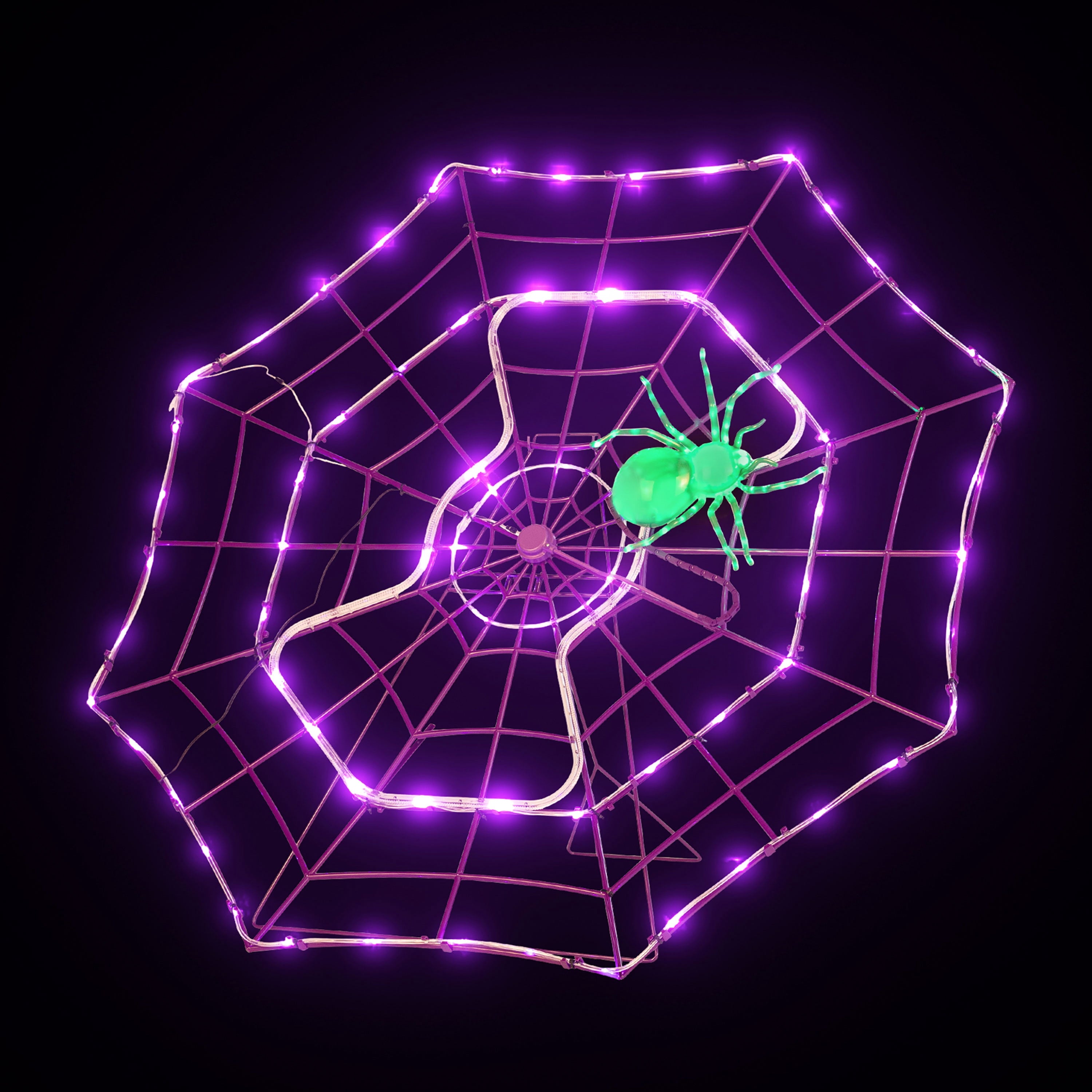 4 ft. Outdoor Animated Spider Web - Purple Web