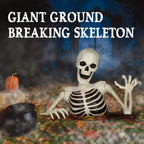 48" Halloween Giant Groundbreaker Skeleton, Halloween Decoration for Outdoor Yard and Porch