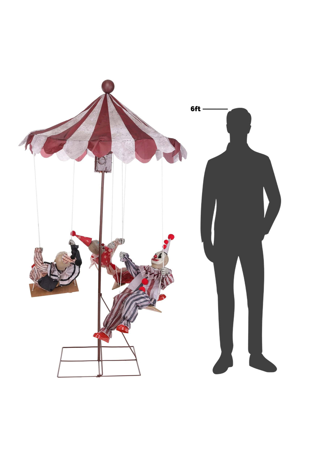 Clowns Go Round Animated Prop Halloween Decoration