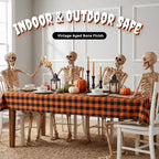 5.4ft Halloween Skeleton Decorations, Weathered Posable Skeleton Decor for Halloween Decorations Outdoor Indoor