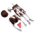 Yescom Halloween 5.6Ft Life Size Skeleton Cowboy Detailed Costume Outdoor Indoor Haunted House Props Decor 2026