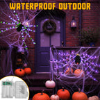 Halloween Decorations Outdoor, 5Ft Giant Spider Light Up Spider, 2 Pack Scary Large Halloween Spider Decor for Home Party Favor Yard Decor