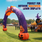 Wellcomer 27ft Halloween Giant Inflatable Pumpkin Arch with Built-in Blower - Halloween Outdoor Decor