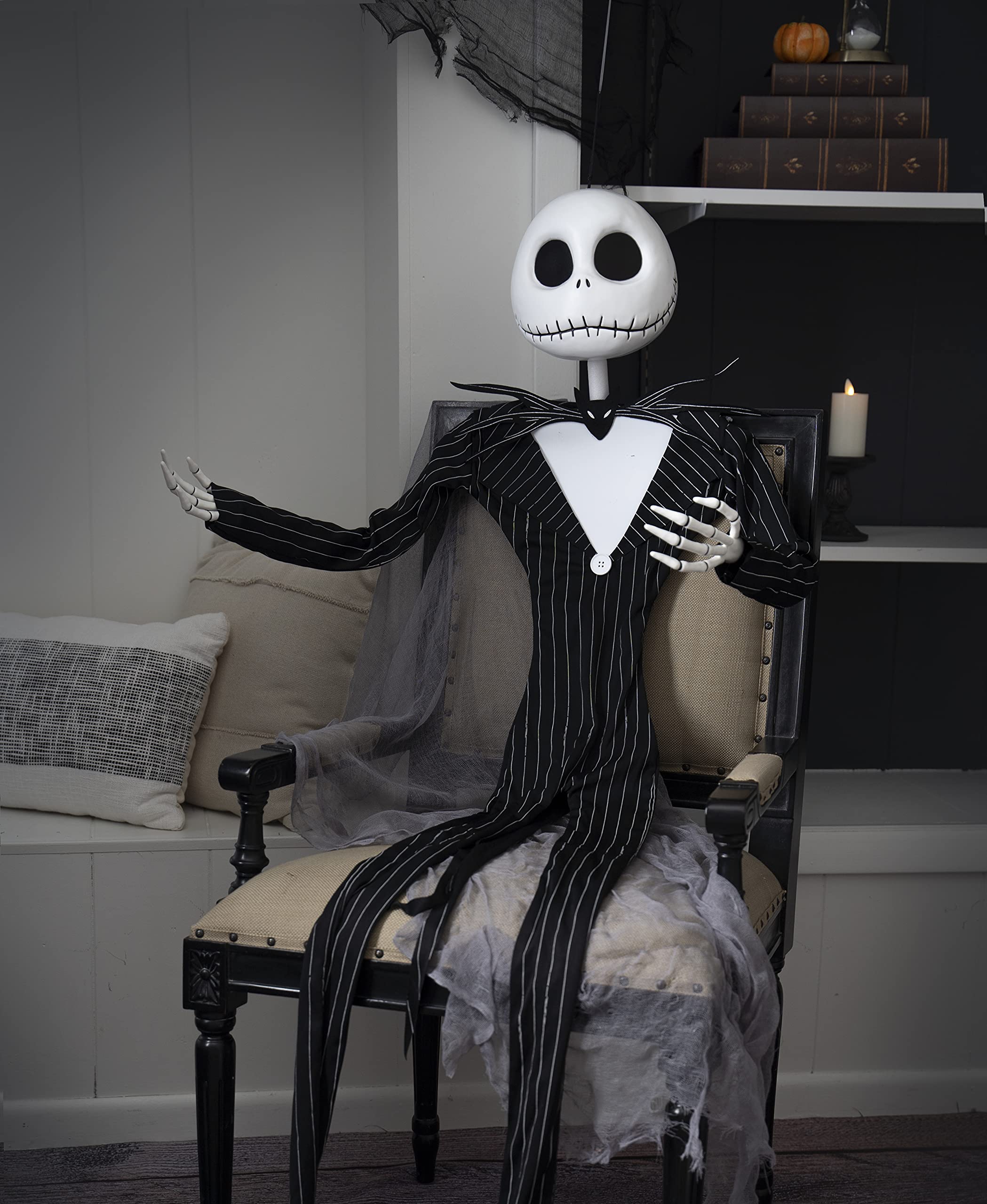 USA Jack Skellington Hanging Prop Halloween Decoration - 4 ft