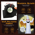 Gymax 8ft Inflatable Halloween Ghost Blow Up Decoration w/ Built-in Flame Light