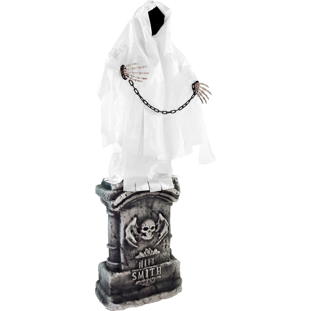 4.3 ft Touch-Activated Animated Spectre on Tomb Halloween Accessory, HHRPRTOMB-1FLSA