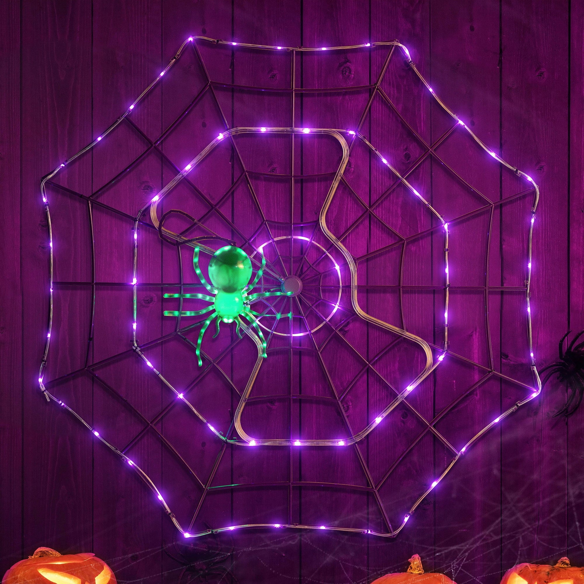 4 ft. Outdoor Animated Spider Web - Purple Web