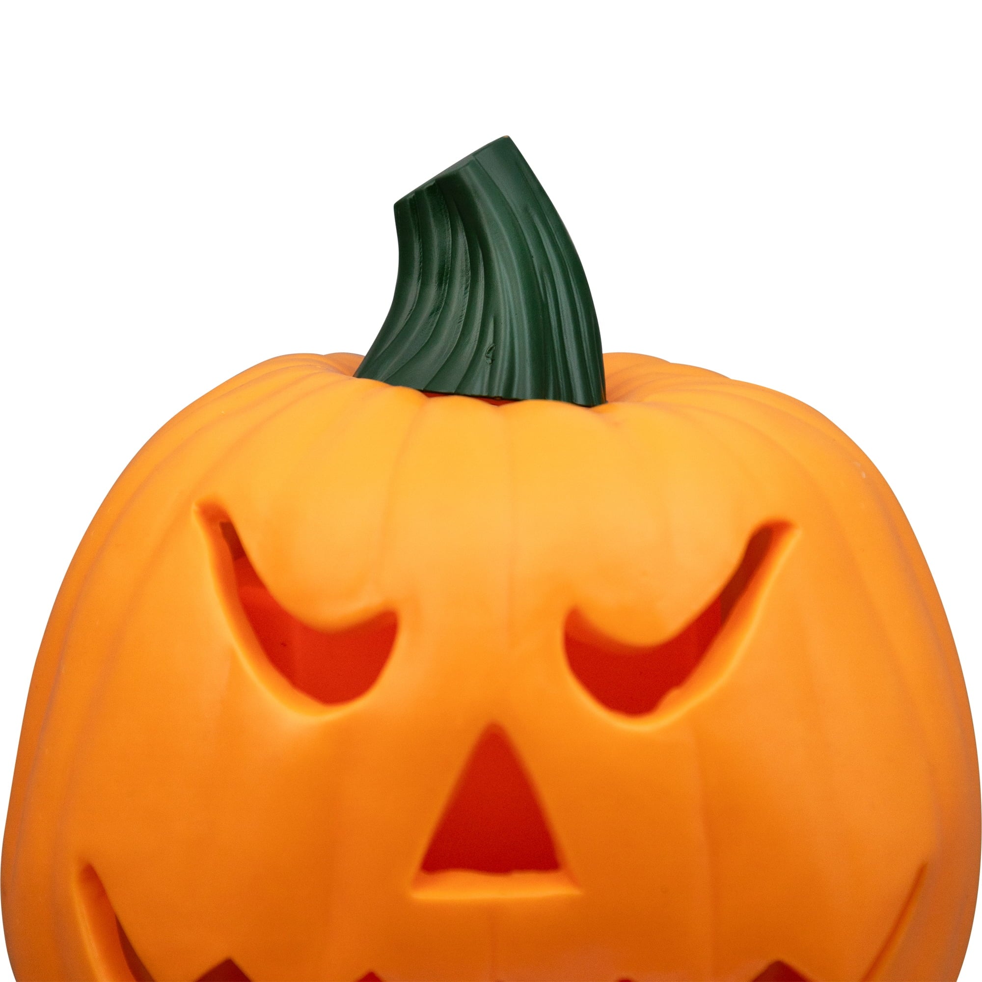 9.75" Jack-O-Lantern Animated Double-Sided Halloween Pumpkin - Orange/Green