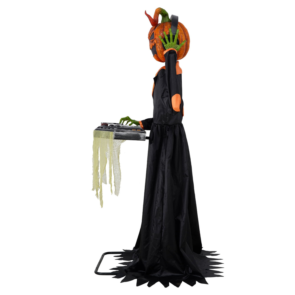 Animated DJ Jack with Turntable, 72-inch, Halloween Decor