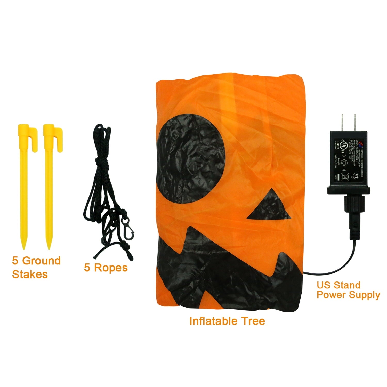 8 ft Halloween Inflatable Pumpkin, Giant Lighted Jack-O'-Lantern Blow Up Yard Decoration Waterproof with LED, Blower, Stakes and Tethers