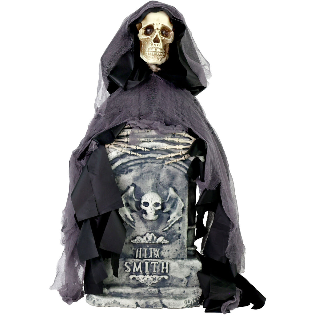 3 ft Touch-Activated Rising Reaper with Tombstone Halloween Accessory, HHRPRTOMB-2FLSA