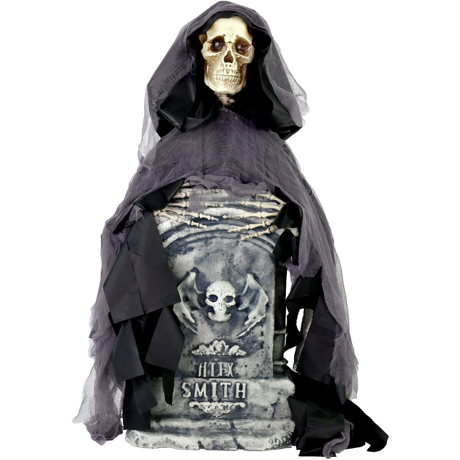 3 ft Touch-Activated Rising Reaper with Tombstone Halloween Accessory, HHRPRTOMB-2FLSA