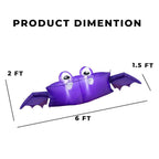 Zone Tech 6 FT Inflatable Bat Car Trunk Decor with Built-in LEDs, Blow Up Decoration for Halloween (1-Pack)