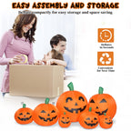 7 FT Halloween Inflatables Pumpkin, Halloween Decoration 7 Blow up Pumpkins w/ Build-in LEDs for Halloween Party