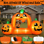 8.5FT Halloween Inflatable,Pumpkin Photo with Lights for Party Yard Decorations