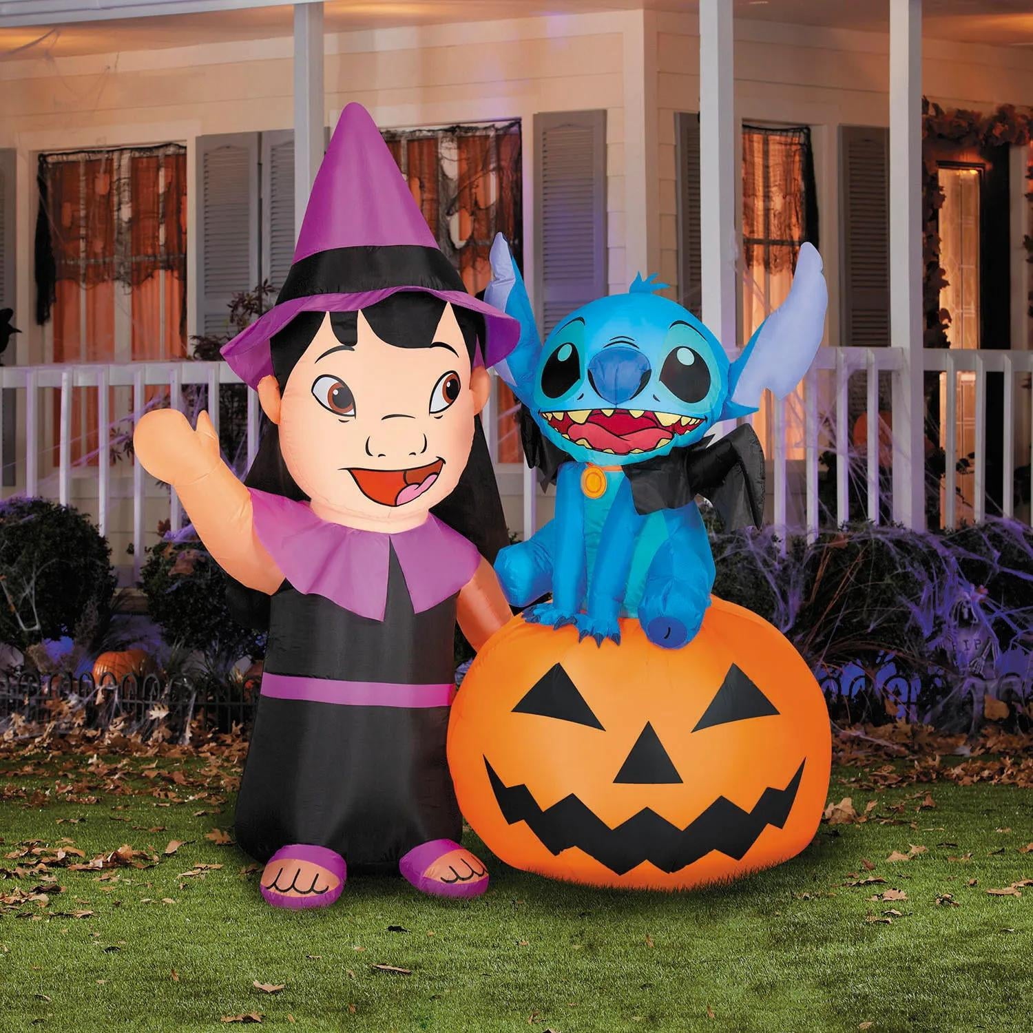 Disney Lilo and Stitch Pumpkin Halloween Inflatable Decoration - Large