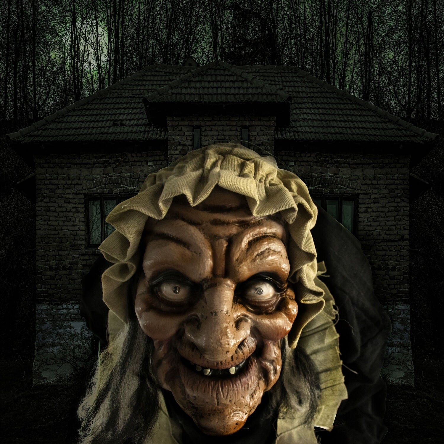 5 ft Life-Size Animatronic Indoor/Covered Outdoor Zombie Maid Halloween Decoration, HHLADY-4FLSA