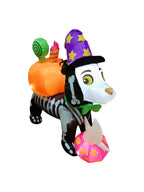 5FT Halloween LED Inflatable Skeleton Dog with Treats Halloween Yard Decorations