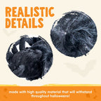 45inch Giant Spider Halloween Decorations,Scary Spider Halloween Outdoor Party Decorations Props Halloween Yard Decorations,Black