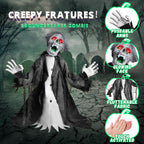 Halloween Zombie Groundbreaker Decorations Outdoor with Light and Sound, 2.3FT Motion and Sound Scary Deco Props for Outdoor,Yard,Lawn,Patio,Haunted House