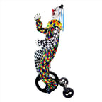5.9 ft Voice & Sound-Sensor Clown on Tricycle Halloween Animatronic, HHTRIBKCLOWN-1FLSA