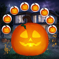 5 Ft Tall Halloween Inflatable Pumpkin,Blow Up Pumpkin with Projector Face and Music Lights,Outdoor Decorations for Yard,Garden,Lawn,Party