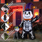 Halloween Inflatables Decorations Skeleton and Dog, Halloween Blow ups Yard Decorations Outdoor for Garden Lawn
