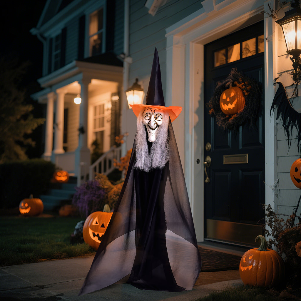 Fun Little Toys 3 Pcs Halloween Witch Decorations, 43" Wicked Witches Decor, Scary Halloween Stakes for Outdoor Graveyard, Garden, Yard, Lawn, Walkway Party Supplies