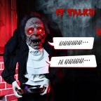 5ft Waiter Animated Halloween Decoration Creepy Halloween Animatronics Waiters w/ Pre-Recorded Screaming