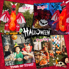 Costway 8 FT Halloween Inflatable Red Dragon with Wings & Skull Holiday Decoration Light