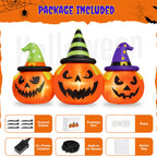 6FT Halloween Inflatable Pumpkins Decorations with LED Lights, Halloween Blow Ups Decoration for Home Party
