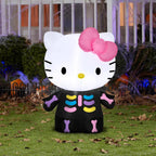 Hello Kitty Women's Neon Skeleton Halloween Costume Inflatable - Pink Small