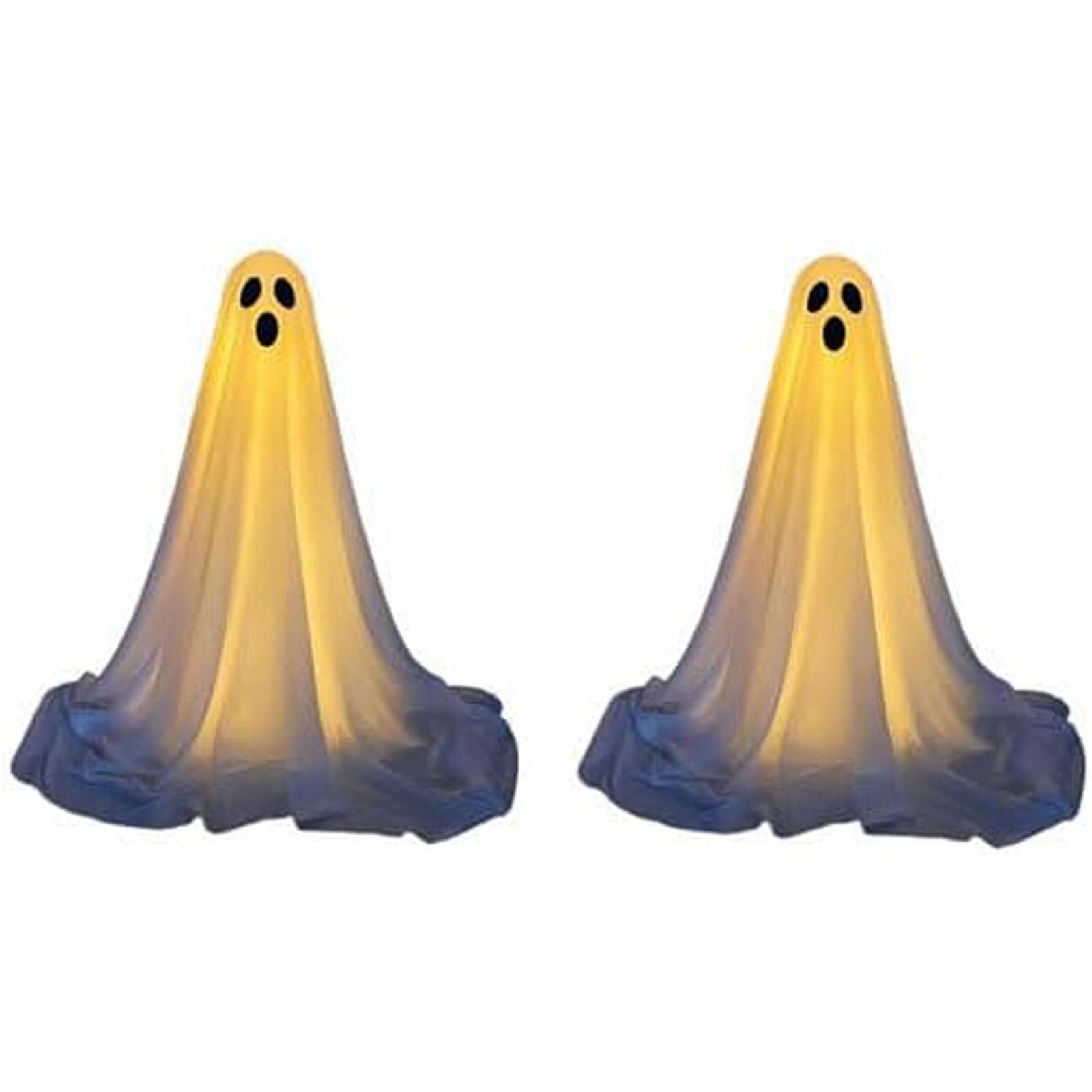 Halloween Ghost Decorations 8ft Tall Glowing White Fabric Ghost with Light Stand for Front Porch Yard Indoor Outdoor Spooky Party Decor