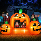 8.5FT Halloween Inflatable,Pumpkin Photo with Lights for Party Yard Decorations