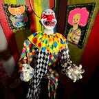 5.9 ft Voice & Sound-Sensor Clown on Tricycle Halloween Animatronic, HHTRIBKCLOWN-1FLSA