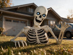 48" Halloween Giant Groundbreaker Skeleton with LED Light Moving Eyes, Creepy Sound Effect for Yard Porch Halloween Decoration