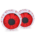 Costway 2 Pack 3 FT Halloween Inflatable Eyeballs w/ Air Blower & Red LED Lights