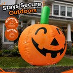 10ft Halloween Inflatable Pumpkin Decoration with Built-in LED Lights, Outdoor Yard Blow up for Halloween Party, Yard, Garden, Lawn
