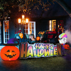 Halloween Inflatables 11.5 FT Long Vampire With Pumpkin, Outdoor Halloween Inflatables Halloween Blow Ups with LED Lights, Funny Halloween Decorations Inflatables for Halloween Holiday Party