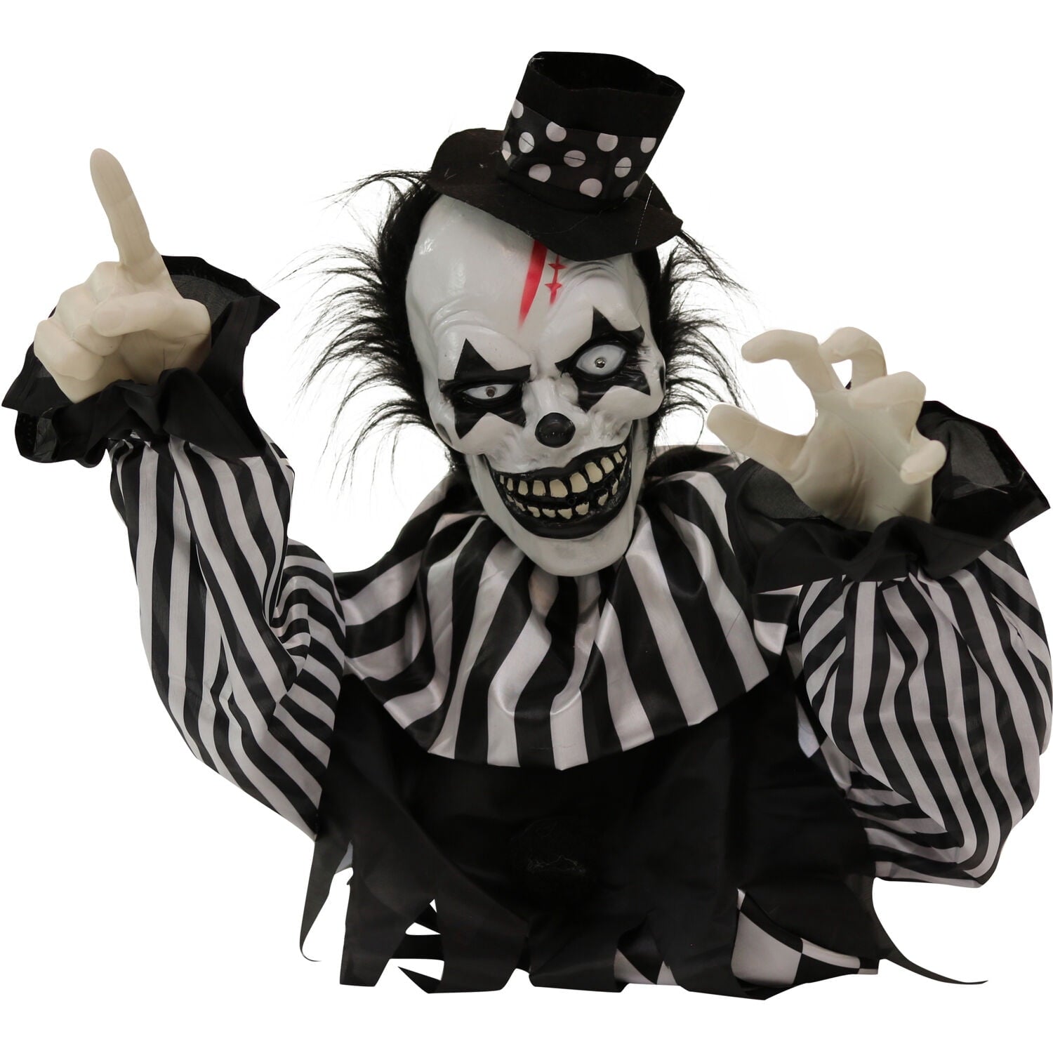 1.8 ft Groundbreaker Clown-Vile, Halloween Decoration, Multi-Color, HHFJCLOWN-2LSA