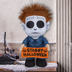 Universal Michael Myers in Blue Halloween Door Greeter Decoration, 18.5 in