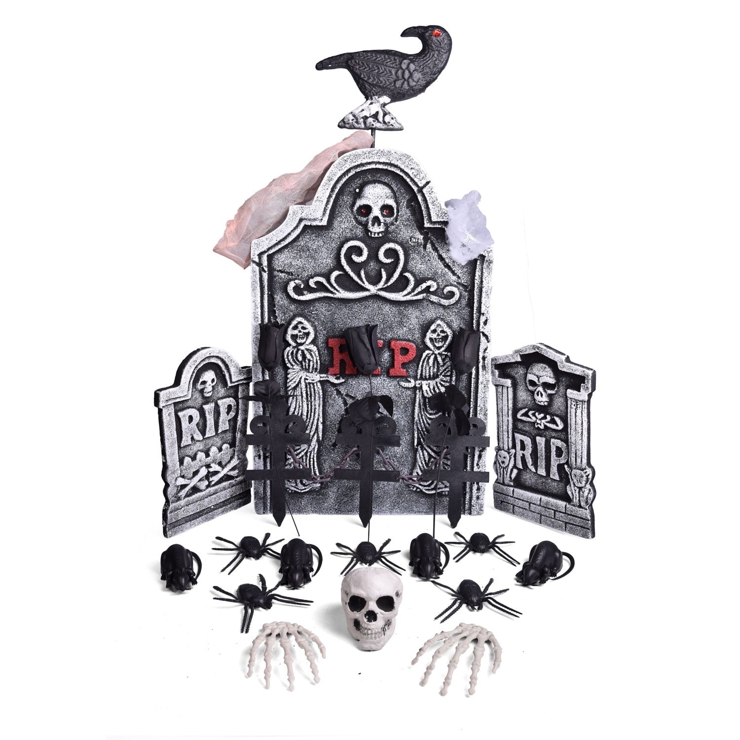 Nifti Nest 26 Pcs Halloween Decorations Graveyard Tombstones, Halloween Yard Decorations, Home Outdoor Party Favors