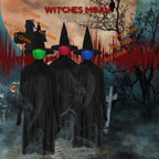 Zimtwon 5.2ft Halloween Decorations Halloween Witches Halloween Props Sorcerers Animated Wicked Sound LED Lighted Glowing Head