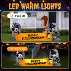 10' Halloween Inflatables Outdoor Halloween Tomb Decoration Banner Blow up Decor