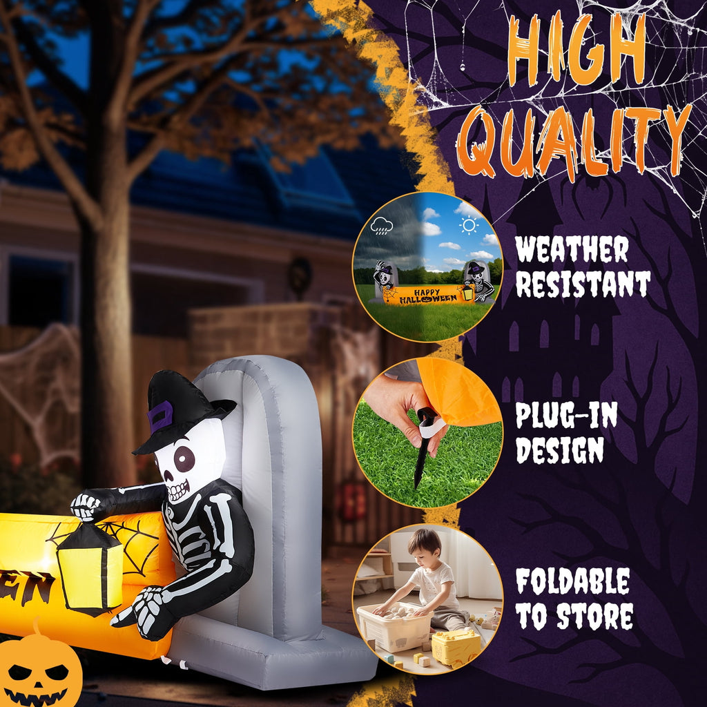 10' Halloween Inflatables Outdoor Halloween Tomb Decoration Banner Blow up Decor