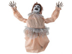 4 Ft. 3 1/4" Animated Life-Size Bent Backwards Creepy Lady Halloween Decoration