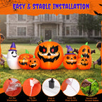 7.9FT Halloween Inflatable Pumpkin Ghost with Lights, Halloween Blow Ups Outdoor Decoration for Home Party