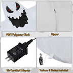 Costway 12ft Inflatable Halloween Blow Up Ghost Decoration w/ Built-in LED Light