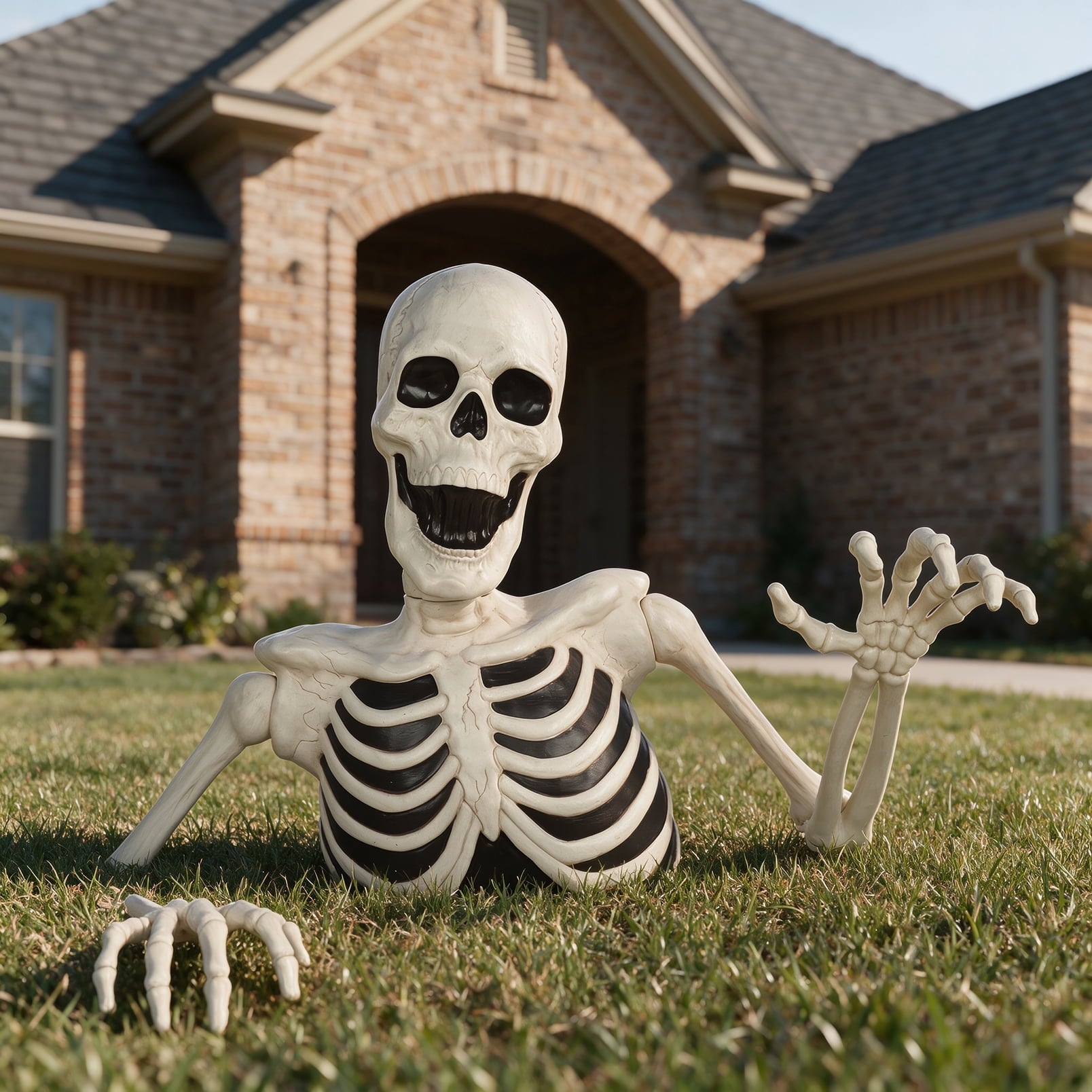 35" Halloween Giant Groundbreaker Skeleton, Halloween Decoration for Outdoor Lawn Yard and Porch